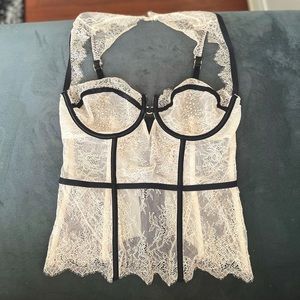 Victoria Secret Lace Corset w/ Rhinestones